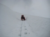 Cedric kurz vor dem Grat auf 6750m