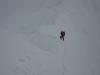 Cedric am überwechteten Grat auf 6800m